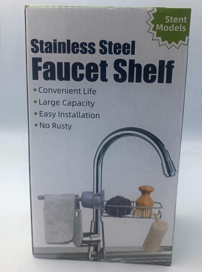 Stainless Steel Faucet Storage Shelf