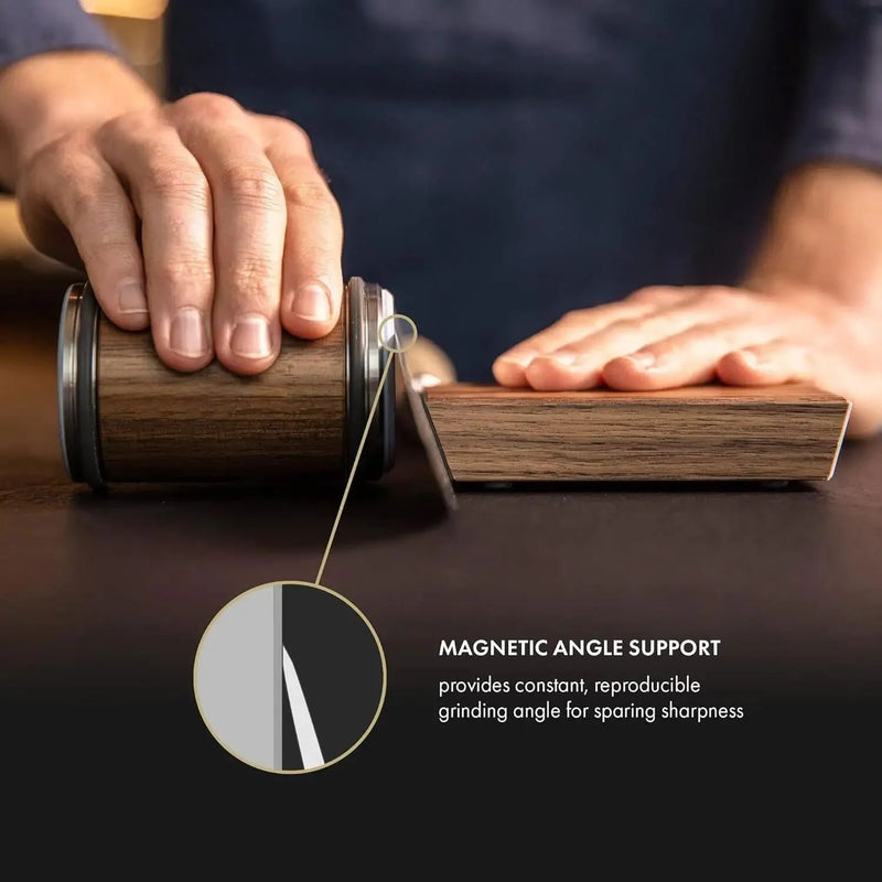 Portable Rolling Knife Sharpener – Diamond-Coated Manual Knife Sharpening Tool