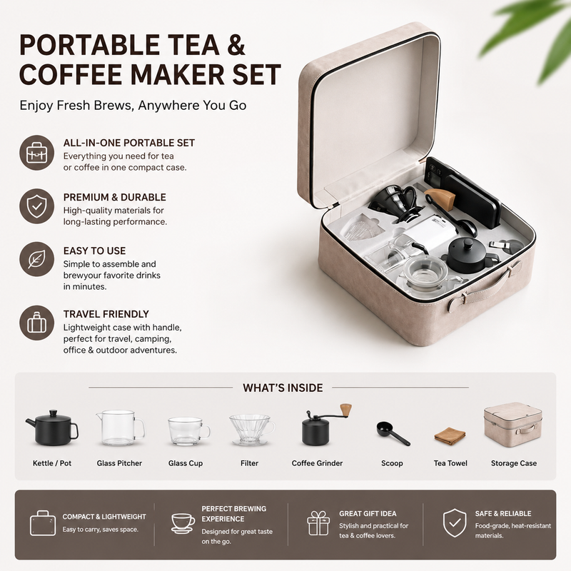 Portable Coffee Brewing Travel Kit